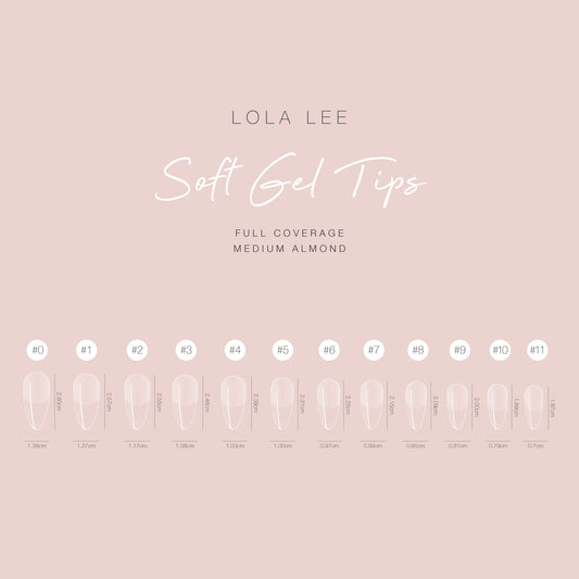 Full Cover Soft Gel Tips (Almond) - Medium - Lola Lee Beauty Products - Soft Gel Tips