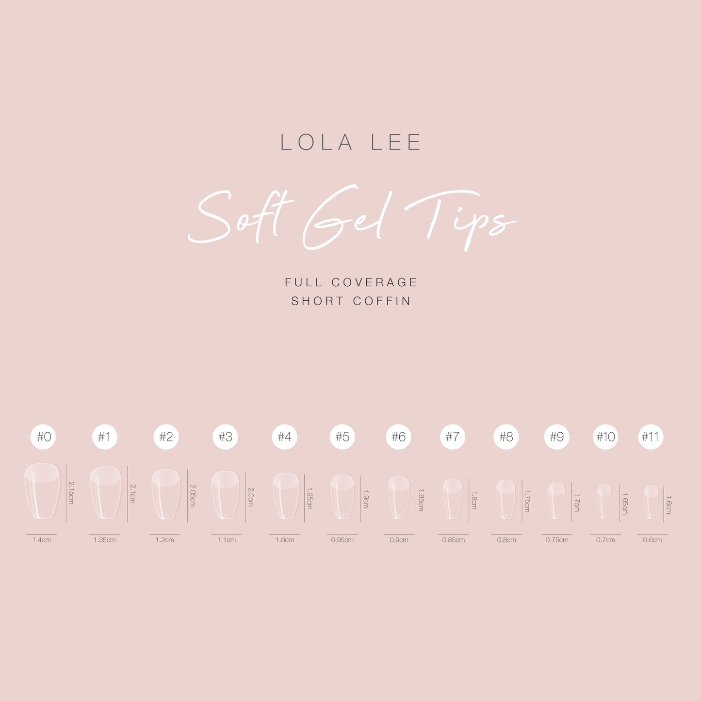 Full Cover Soft Gel Tips (Coffin) - Short - Lola Lee Beauty Products - Soft Gel Tips