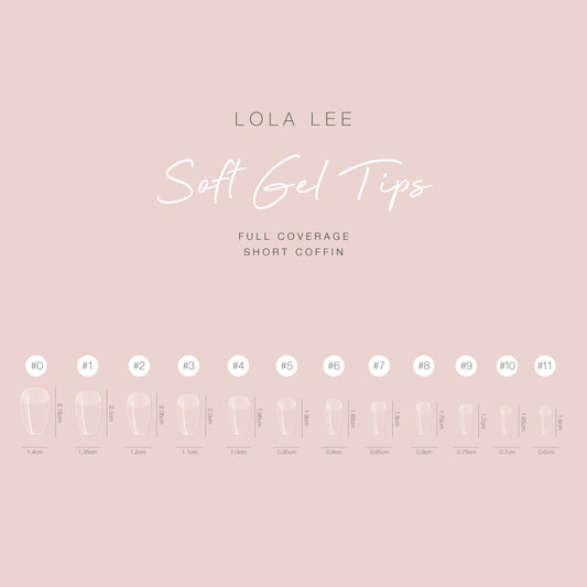 Full Cover Soft Gel Tips (Coffin) - Short - Lola Lee Beauty Products - Soft Gel Tips