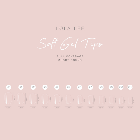 Full Cover Soft Gel Tips (Round) - Short