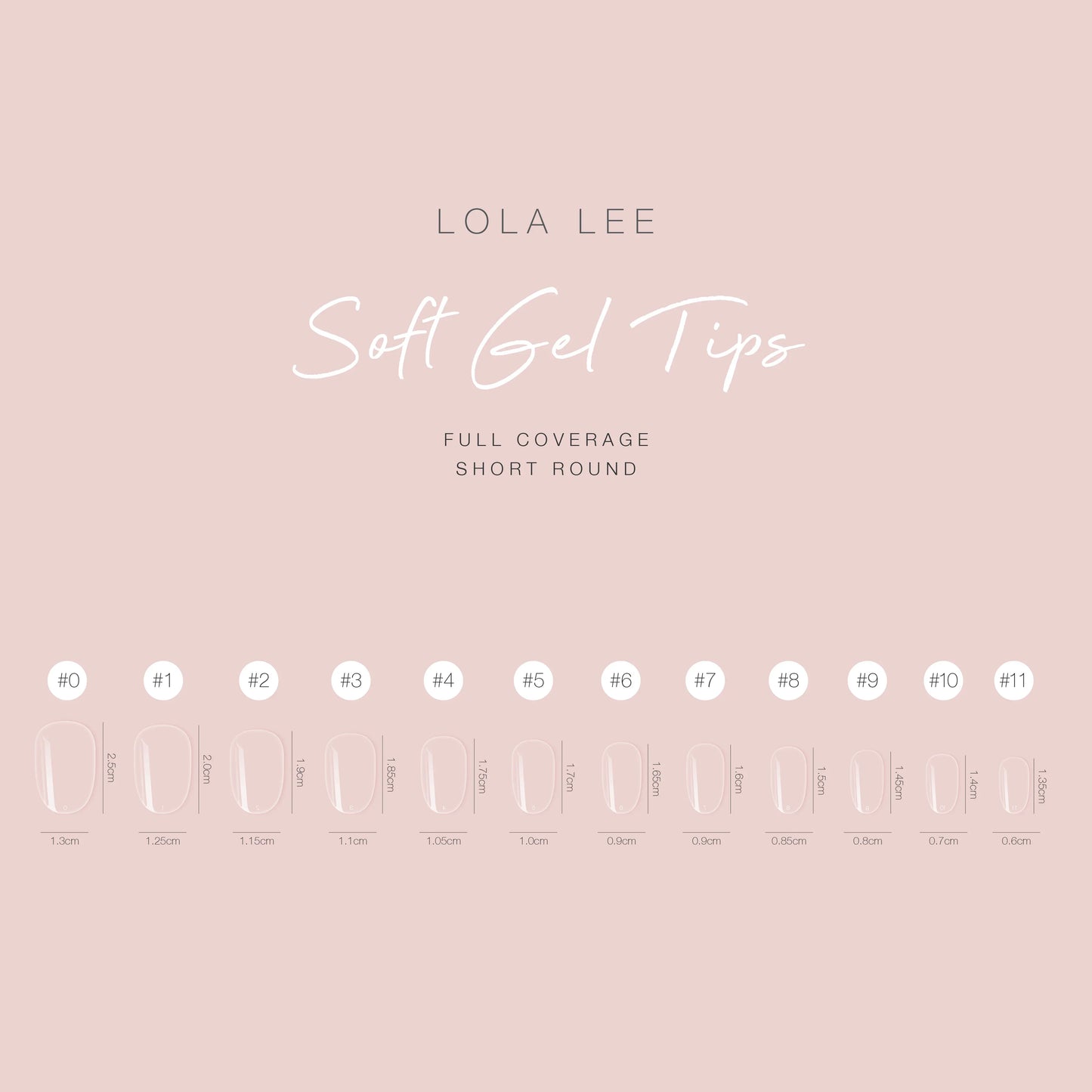 Full Cover Soft Gel Tips (Round) - Short - Lola Lee Beauty Products - Soft Gel Tips