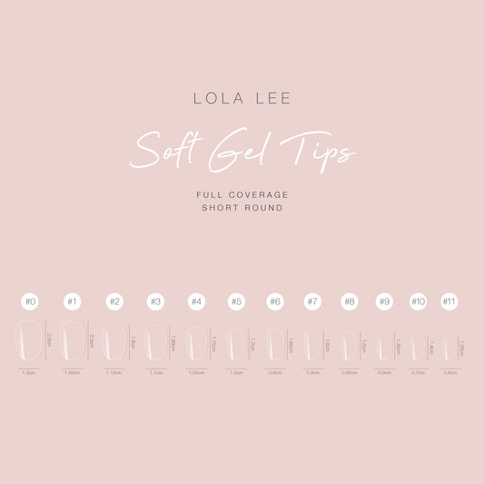 Full Cover Soft Gel Tips (Round) - Short - Lola Lee Beauty Products - Soft Gel Tips