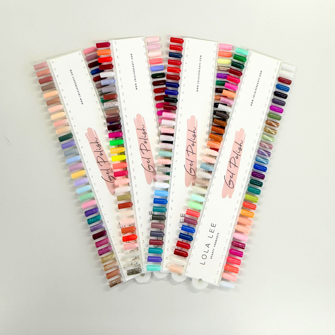 Gel Polish Painted Colour Chart