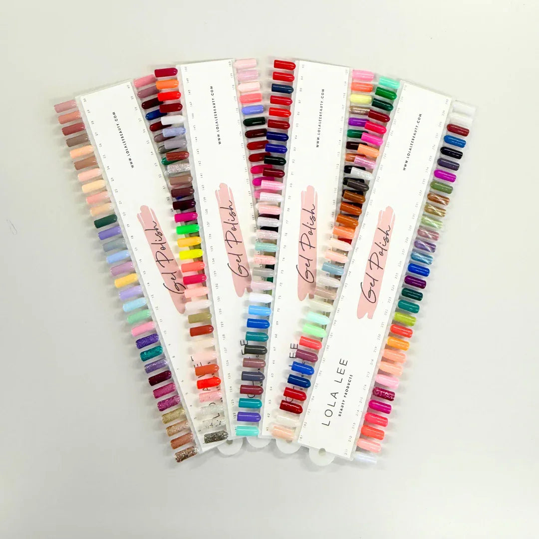 Gel Polish Painted Colour Chart - Lola Lee Beauty Products -