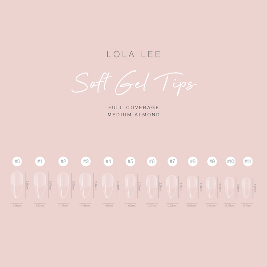 Full Cover Soft Gel Tips (Almond) - Medium