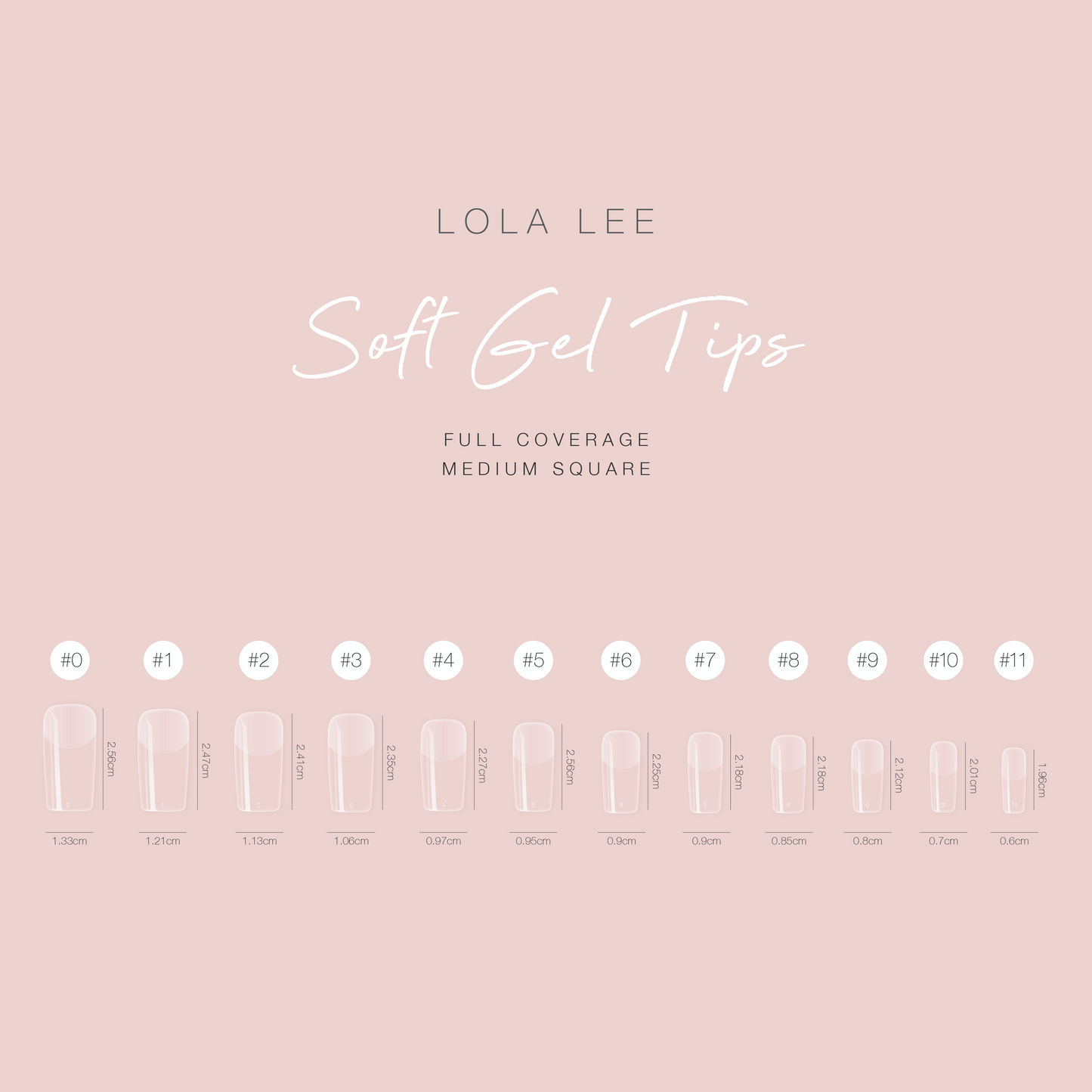 Full Cover Soft Gel Tips (Square) - Medium