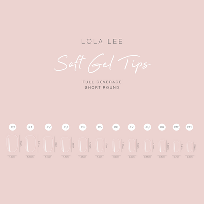 Full Cover Soft Gel Tips (Round) - Short