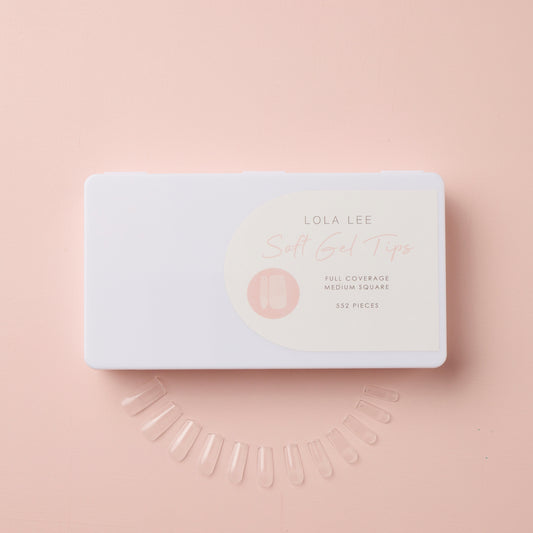 Full Cover Soft Gel Tips (Square) - Medium